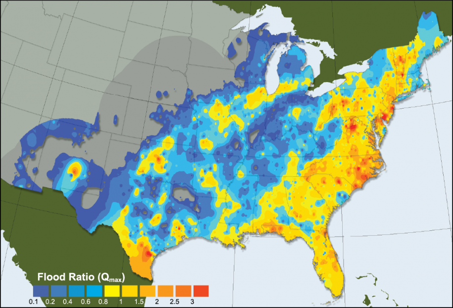 Figure 4.3: Hurricane-Induced Flood Effects in Eastern and Central United States